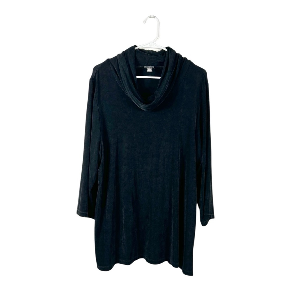 Chico’s Travelers Black Turtleneck Long Sleeve‎ Tunic Top